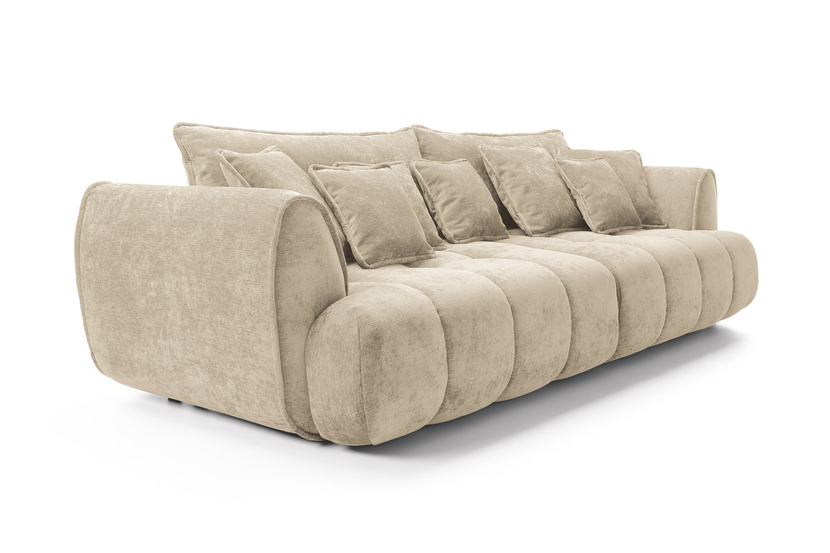 Canapea extensibilă 4 în 1 CELVIA, 333 cm lungime, ladă de depozitare, spumă HR