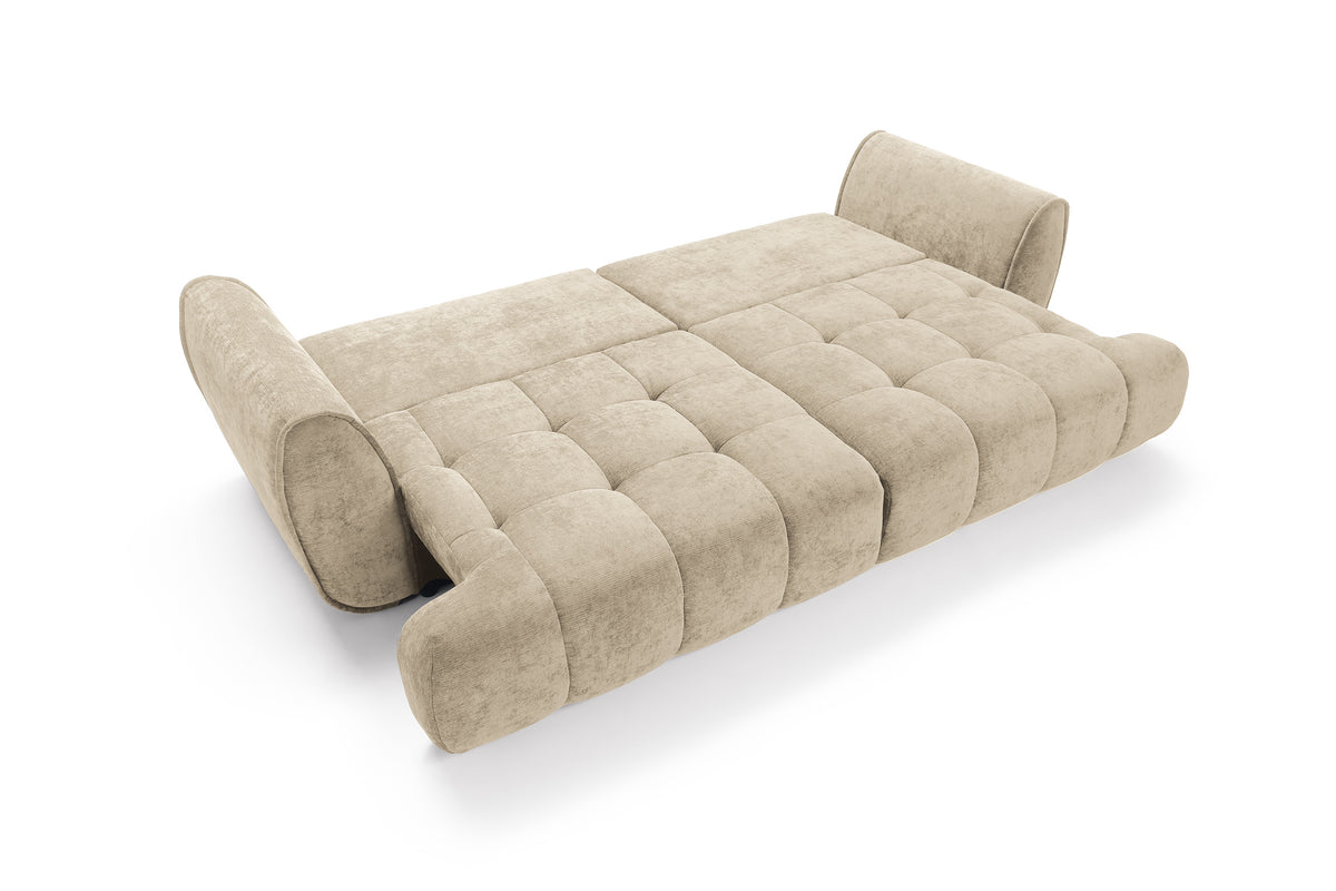 Canapea extensibilă 4 în 1 CELVIA, 333 cm lungime, ladă de depozitare, spumă HR