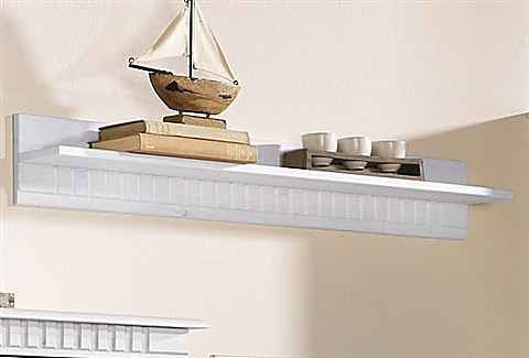 Etajeră perete albă elegantă, design clasic și modern, ideală pentru depozitare și decor în living, dormitor sau birou
