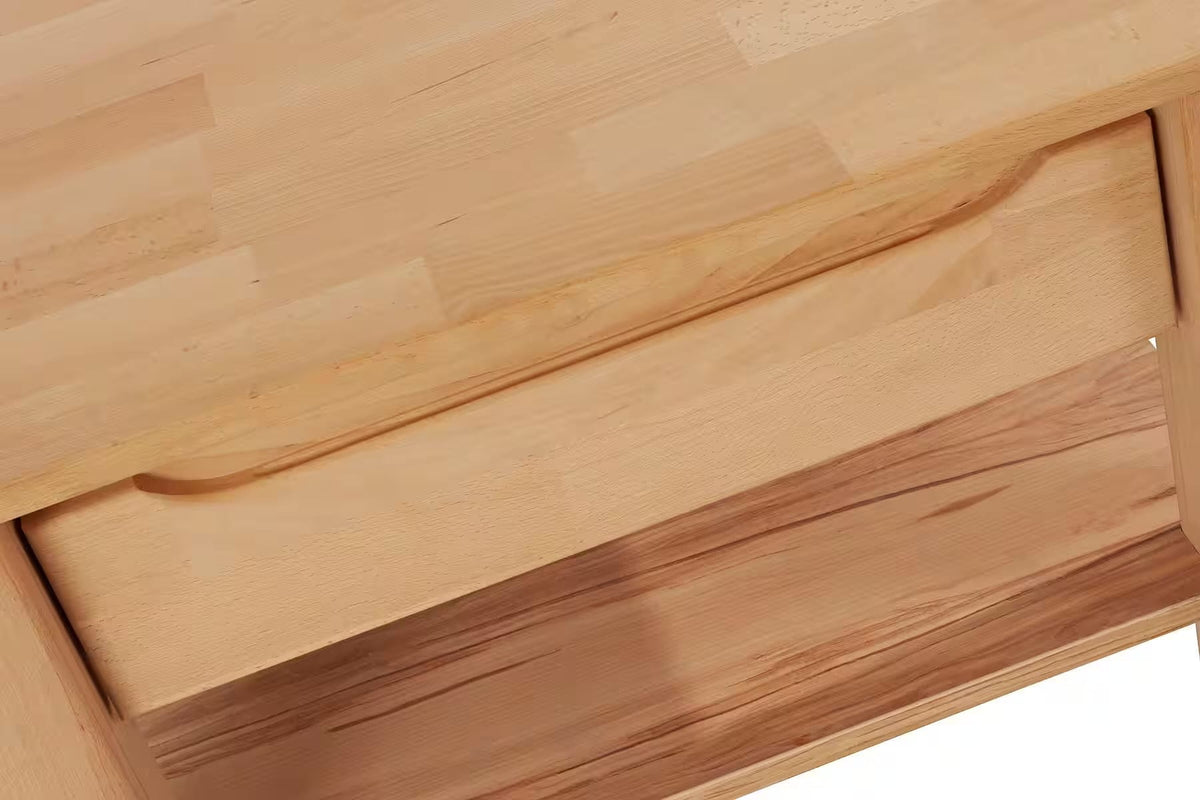 Masuta de cafea patrata cu sertar si raft, MDF, culoare maro deschis, 70 cm, design compact si functional cu spatiu practic de depozitare pentru living