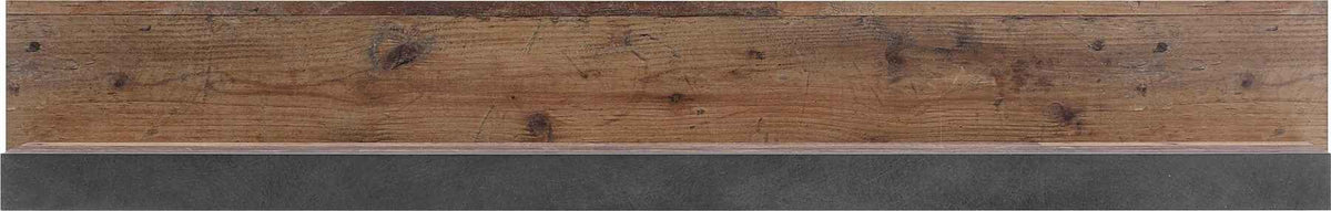 Etajeră 153 cm lățime, negru-maro, raft suspendat din MDF, design modern pentru living, dormitor sau birou