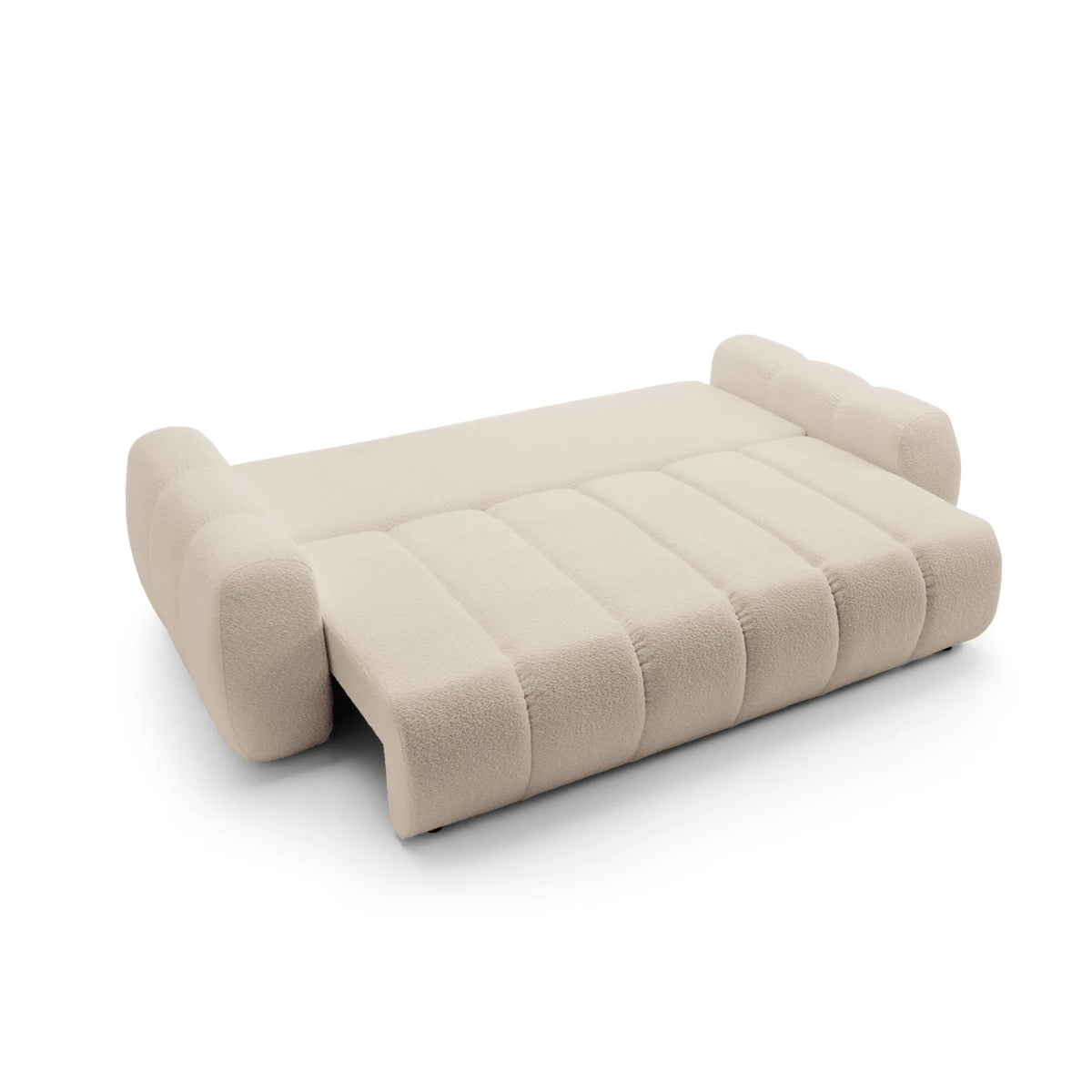 Canapea extensibilă 4 locuri, design rotunjit premium, cu ladă depozitare, arcuri și spumă de densitate inalta, 259 cm lungime BILLY