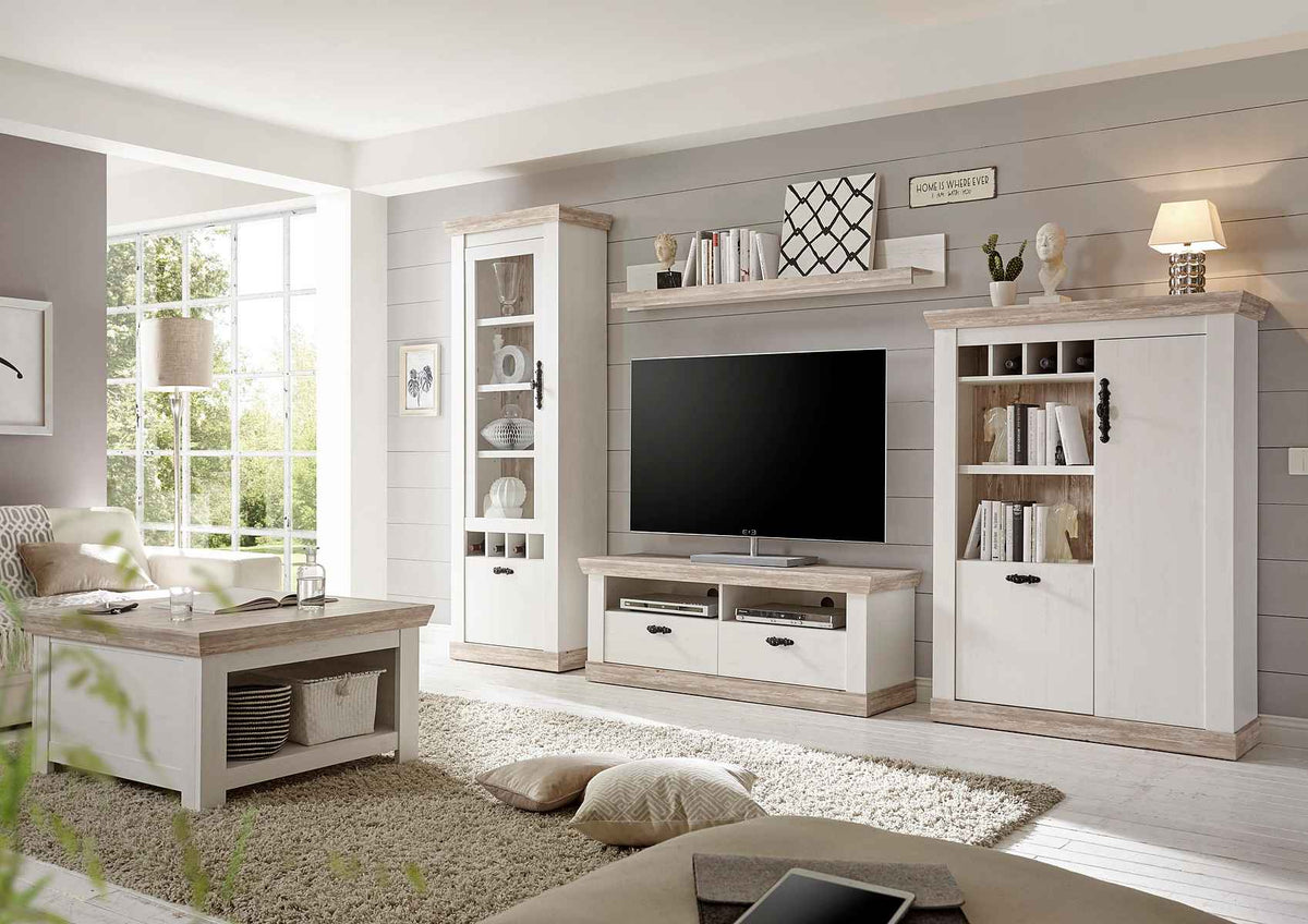 Masuta de cafea patrata cu compartimente, MDF, culoare alb-gri, 86 cm, design modern cu blat gros si spatiu practic de depozitare pentru living