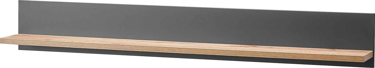 Etajeră perete negru-maro 138 cm din MDF, cu raft, design modern pentru depozitare living dormitor