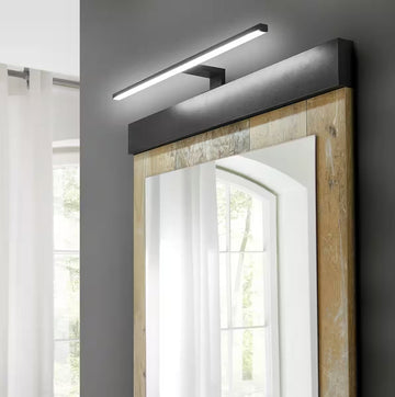 Oglindă 55 cm, culoare gri antracit cu stejar, MDF și PAL, design modern pentru hol sau baie, 100 cm înălțime HAYAK