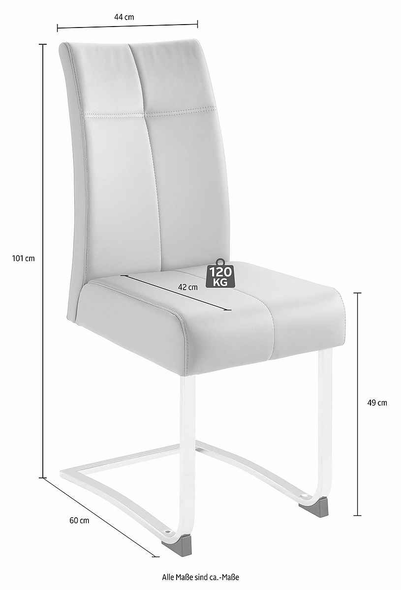 Scaun dining gri deschis, imitație piele, 100 cm inaltime, șezut 49 cm, design modern confortabil pentru bucătărie sau living