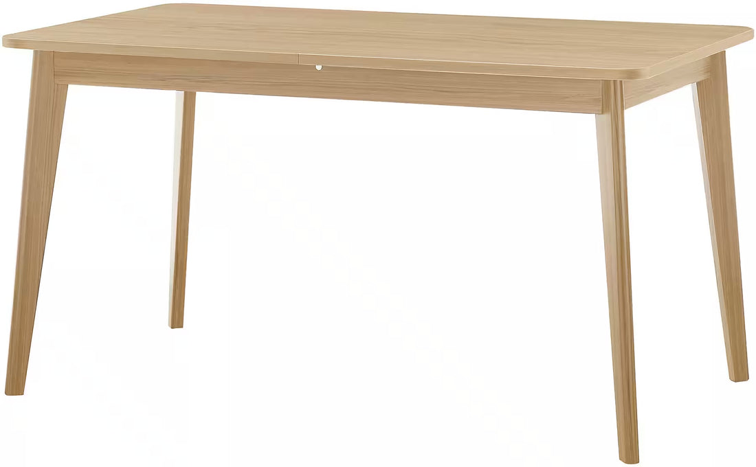 Masă dining extensibilă 140-180x80 cm, maro, blat MDF, înălțime 75 cm, stil minimalist pentru bucătărie sau living DOLOMITES