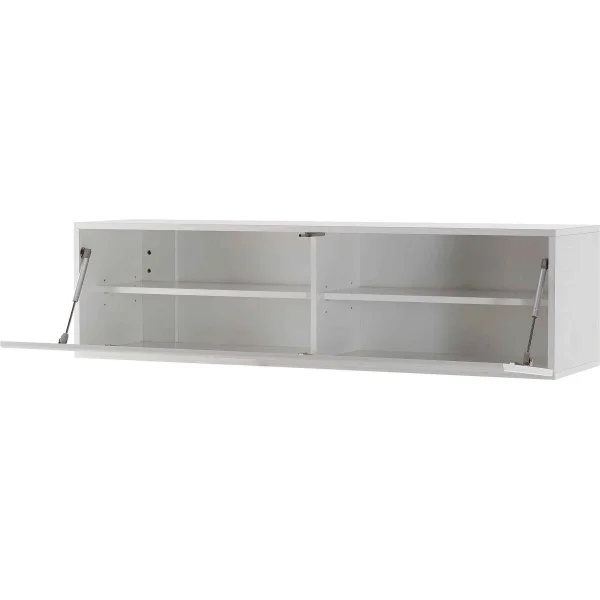 Comoda suspendată ~Jamaica~ culoare alb lucios, cu aspect modern, 130 cm lățime