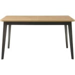 Masă dining extensibilă 140-180x80 cm, alb-negru, MDF și PAL, 4 picioare, înălțime 75 cm, design modern pentru bucătărie sau living DOLOMITES - imagine 2