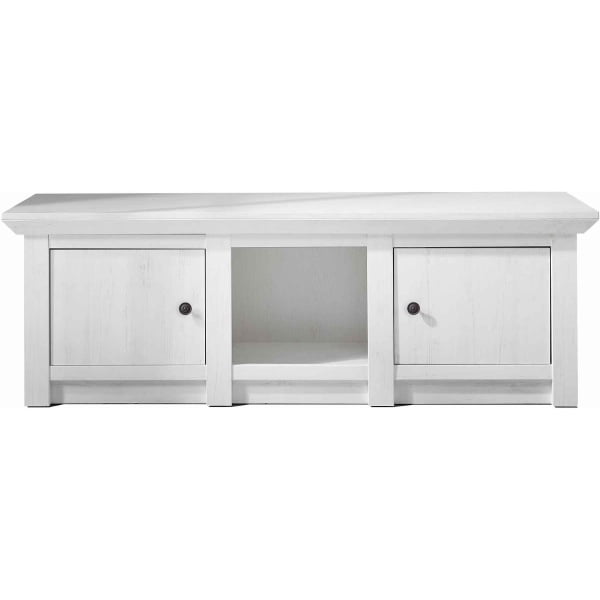 Comodă TV ~Tenerife~ albă, cu aspect de lemn, 152 cm lățime