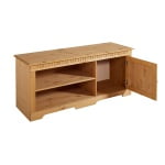 Comodă TV maro 130 cm din lemn masiv de pin, design clasic pentru living VENEȚIA - imagine 3