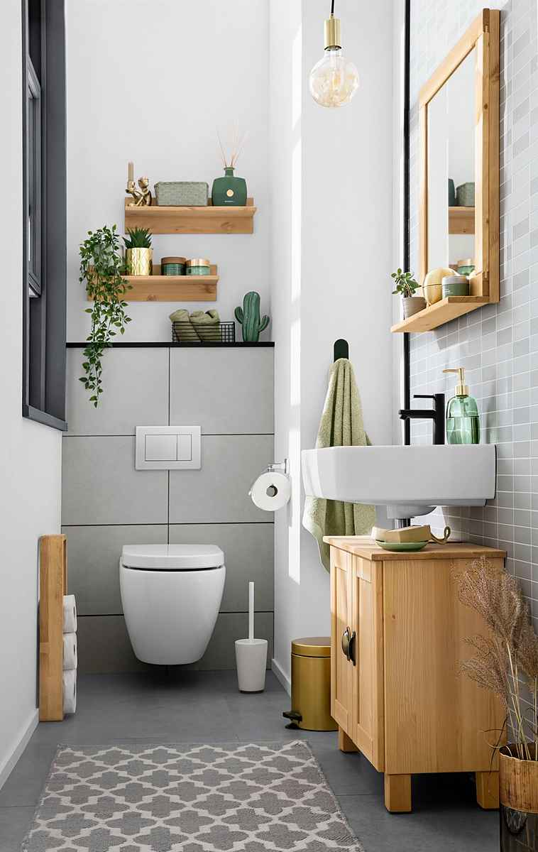 BC35A9BF-C6D5-4F8D-B784-C8C508134BFC Etajera, 50 cm lățime, culoare naturală, 14 cm adâncime - imagine 2