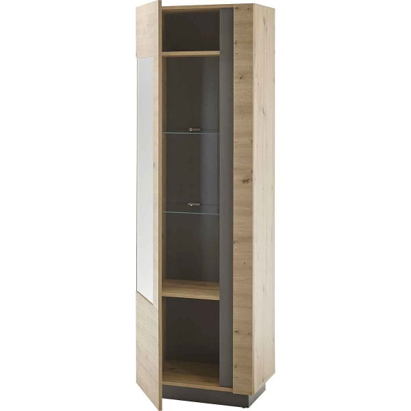 Vitrina ~ELEMENT~ 60 cm lățime, culoare stejar, înălțime 194 cm - imagine 3