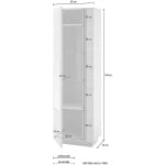 Vitrina ~ELEMENT~ 60 cm lățime, culoare stejar, înălțime 194 cm - imagine 4