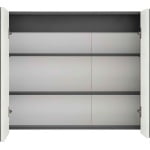 Dulapior oglinda, 2 usi, 80 cm latime, culoare alb antracit - imagine 3