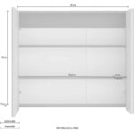 Dulapior oglinda, 2 usi, 80 cm latime, culoare alb antracit - imagine 4