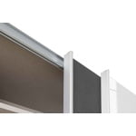Dressing 360 cm lungime, 3 uși glisante, culoare gri antracit, oglinda pe mijloc, 210 cm înălțime - imagine 6