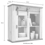 Dulapior bucatarie, 93 cm lățime, culoare alb-negru, 90 cm înălțime - imagine 8