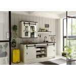 Dulapior bucatarie, 93 cm lățime, culoare alb-negru, 90 cm înălțime - imagine 3