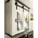 Dulapior bucatarie, 93 cm lățime, culoare alb-negru, 90 cm înălțime - imagine 5