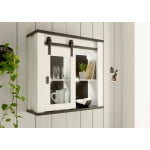 Dulapior bucatarie, 93 cm lățime, culoare alb-negru, 90 cm înălțime