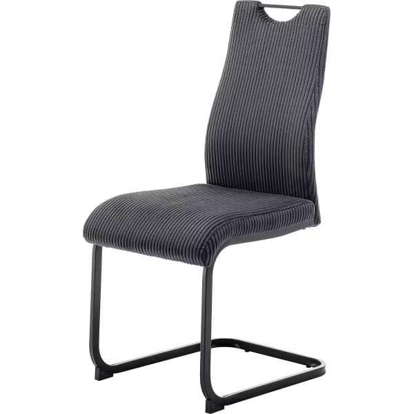 Set 4 scaune velur antracit - imagine 1