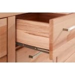 Comodă ~Woodsfera~ cu aspect modern, lemn masiv de stejar, 131 cm lățime - imagine 5