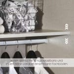 Dulap 315 cm lățime, 7 uși batante, culoare albă, compartimentare premium, mânere metalice, 229 cm inaltime - imagine 5