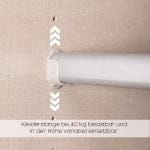 Dulap 315 cm lățime, 7 uși batante, culoare albă, compartimentare premium, mânere metalice, 229 cm inaltime - imagine 6