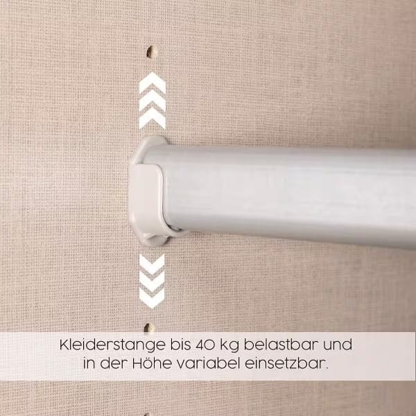 Dulap 315 cm lățime, 7 uși batante, culoare albă, compartimentare premium, mânere metalice, 229 cm inaltime - imagine 6