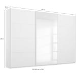 Dressing 271 cm lățime, 3 uși glisante, oglindă pe mijloc, culoare gri mătase, organizare premium, 229 cm inaltime - imagine 10