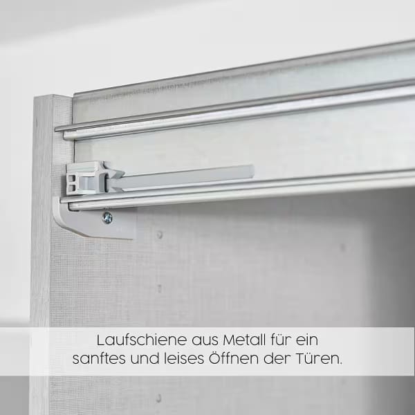 Dressing 360 cm lungime, 3 uși glisante, compartimentare premium, culoare albă, 229 cm înălțime