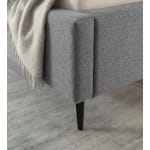 Cadru pat 140x200 cm, material țesătură, picioare înalte metalice, culoare gri - imagine 5