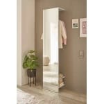 Dulap hol ~Vegas~ cu oglindă, 50 cm lățime, culoare alb, 200 cm înălțime