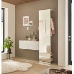 Dulap hol ~Vegas~ cu oglindă, 50 cm lățime, culoare alb, 200 cm înălțime - imagine 5