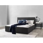 Cadru pat 180x200 cm, culoare neagră, material velur catifelat
