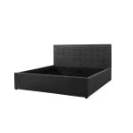 Cadru pat 180x200 cm, culoare neagră, material velur catifelat - imagine 2
