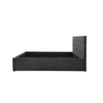 Cadru pat 180x200 cm, culoare neagră, material velur catifelat - imagine 3