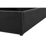 Cadru pat 180x200 cm, culoare neagră, material velur catifelat - imagine 4