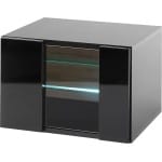 Vitrină suspendată ~Jamaica~ culoare negru lucios, material fronturi MDF, 45 cm lungime