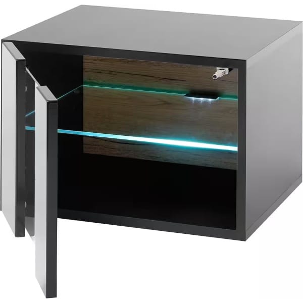 Vitrină suspendată ~Jamaica~ culoare negru lucios, material fronturi MDF, 45 cm lungime - imagine 2