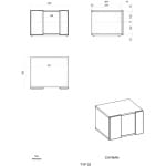 Vitrină suspendată ~Jamaica~ culoare negru lucios, material fronturi MDF, 45 cm lungime - imagine 3