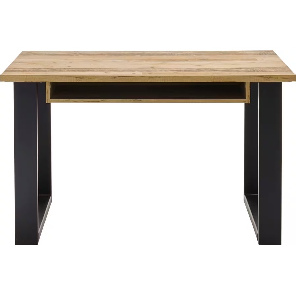 Birou ~Hayak~ maro-negru, cu aspect de lemn, 125 cm lungime - imagine 3