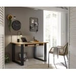 Birou ~Hayak~ maro-negru, cu aspect de lemn, 125 cm lungime