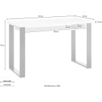 Birou ~Hayak~ maro-negru, cu aspect de lemn, 125 cm lungime - imagine 4