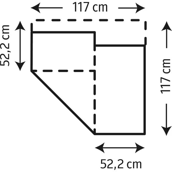 Dulap pe colț 162/208 cm, 5 uși și 2 sertare, culoare fronturi alb lucios, 197 cm înălțime
