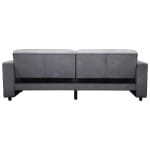 Canapea extensibila, culoare gri antracit, 225 cm lungime, material catifea - imagine 3