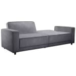 Canapea extensibila, culoare gri antracit, 225 cm lungime, material catifea - imagine 6