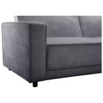 Canapea extensibila, culoare gri antracit, 225 cm lungime, material catifea - imagine 7