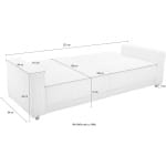 Canapea extensibila, culoare gri antracit, 225 cm lungime, material catifea - imagine 8